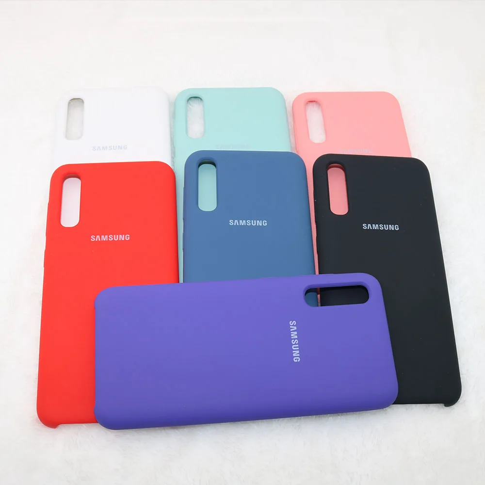 Original Samsung Galaxy A50 Liquid Silicone Case Soft Silky Shell Cover For a50 a70 2019 A505 A505F SM-A505F 6.4'' | Мобильные