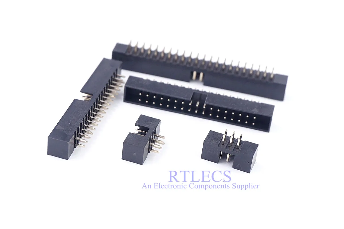 100 шт. 0 079 &quot2 мм PCB IDC Box Header 6 8 10 12 14 16 18 20 24 26 30 34 40 60 Pin сквозное отверстие