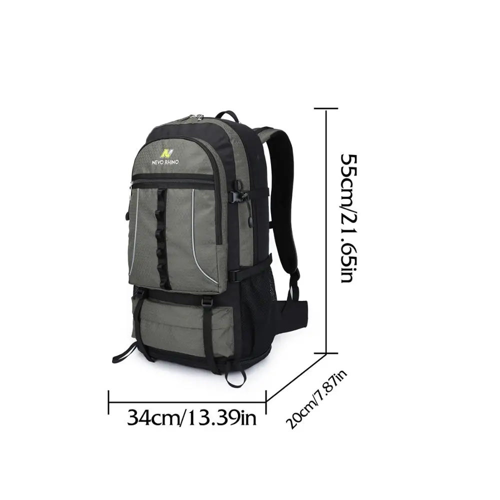 Рюкзак NEVO RHINO 55L для занятий спортом на открытом воздухе, походов, походов, рюкзаков, рюкзаков для кемпинга, туристический рюкзак, сумка