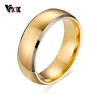 Обручальное кольцо Vnox, золотистое, с карбидом настоящий вольфрам