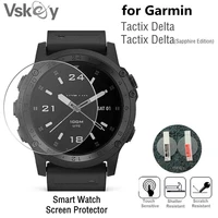 3pcs screen protector for garmin tactix delta sapphire edition round smart watch tempered glass protective film
