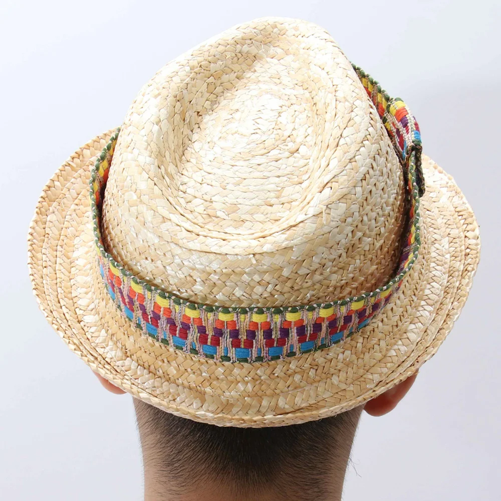 

Straw Hat Mexican Hat Hawaii Straw Hat Color Strip Hat for Adult