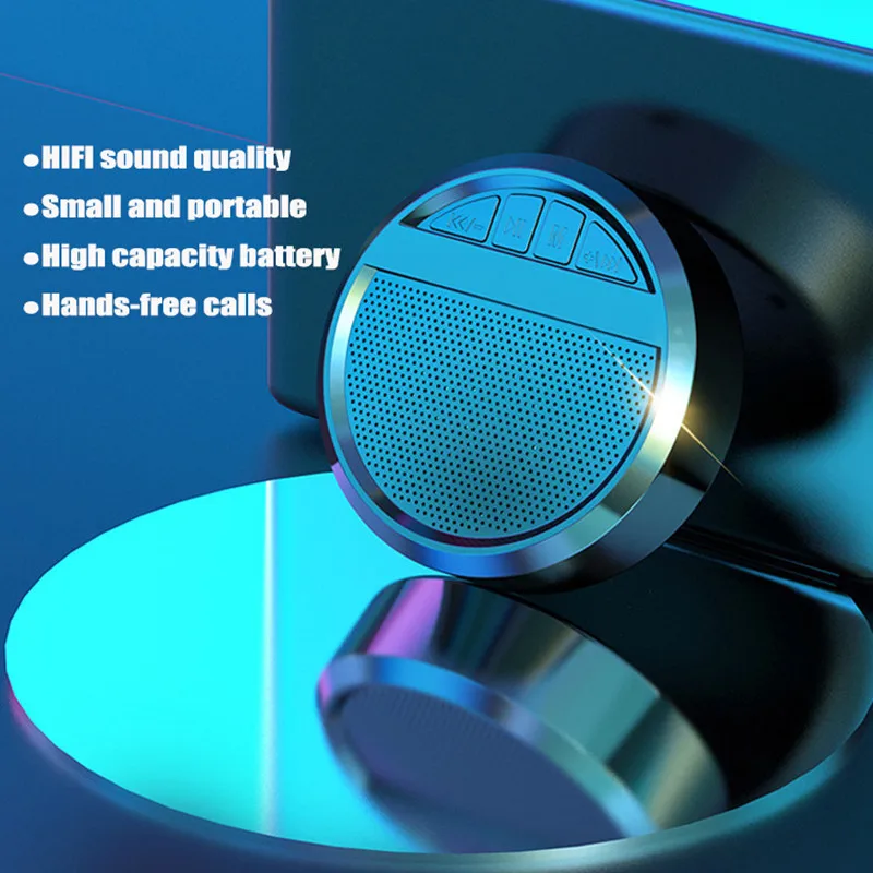 Портативная Bluetooth колонка миниатюрный беспроводной динамик Hi Fi стерео объемный