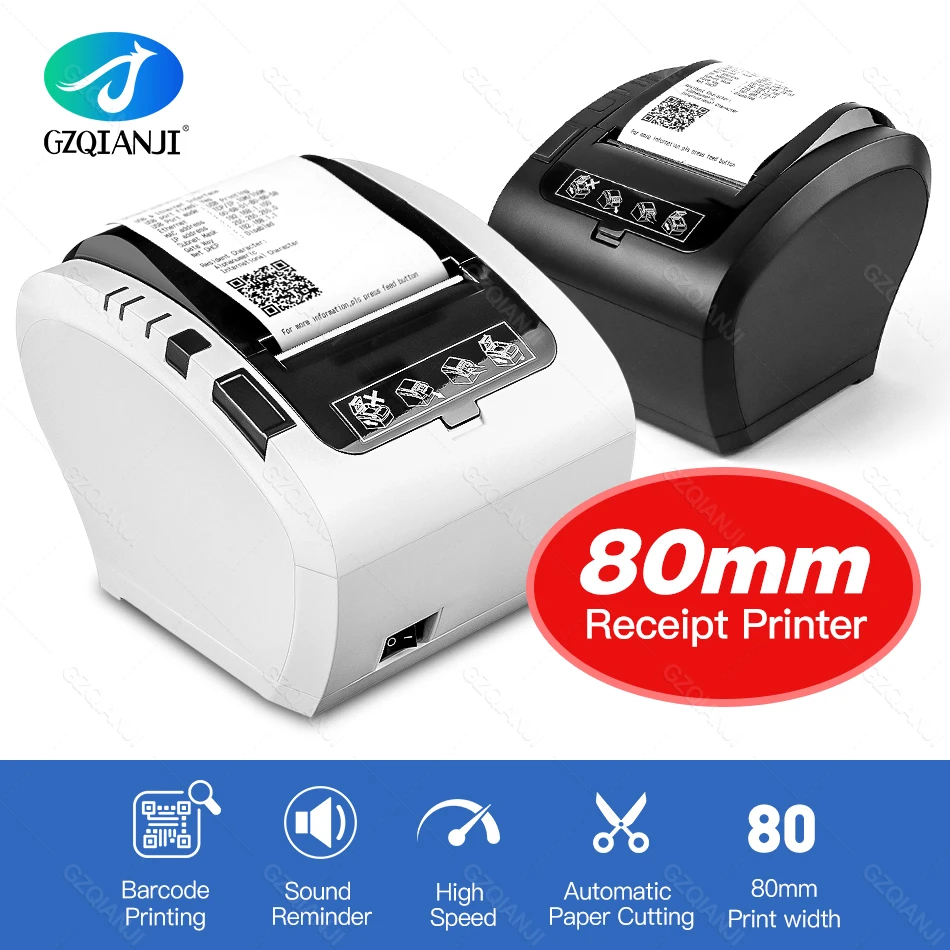 80 мм пос Термальность чековый принтер Кухня ресторанный Принтер POS USB Ethernet Lan