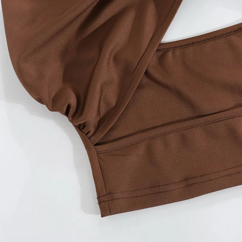 

2021 NEW Women European Style Sexy Hollow-Out Vest Cross Halter Lace-Up Solid Color Bustier Summer Party Fashion Crop Top