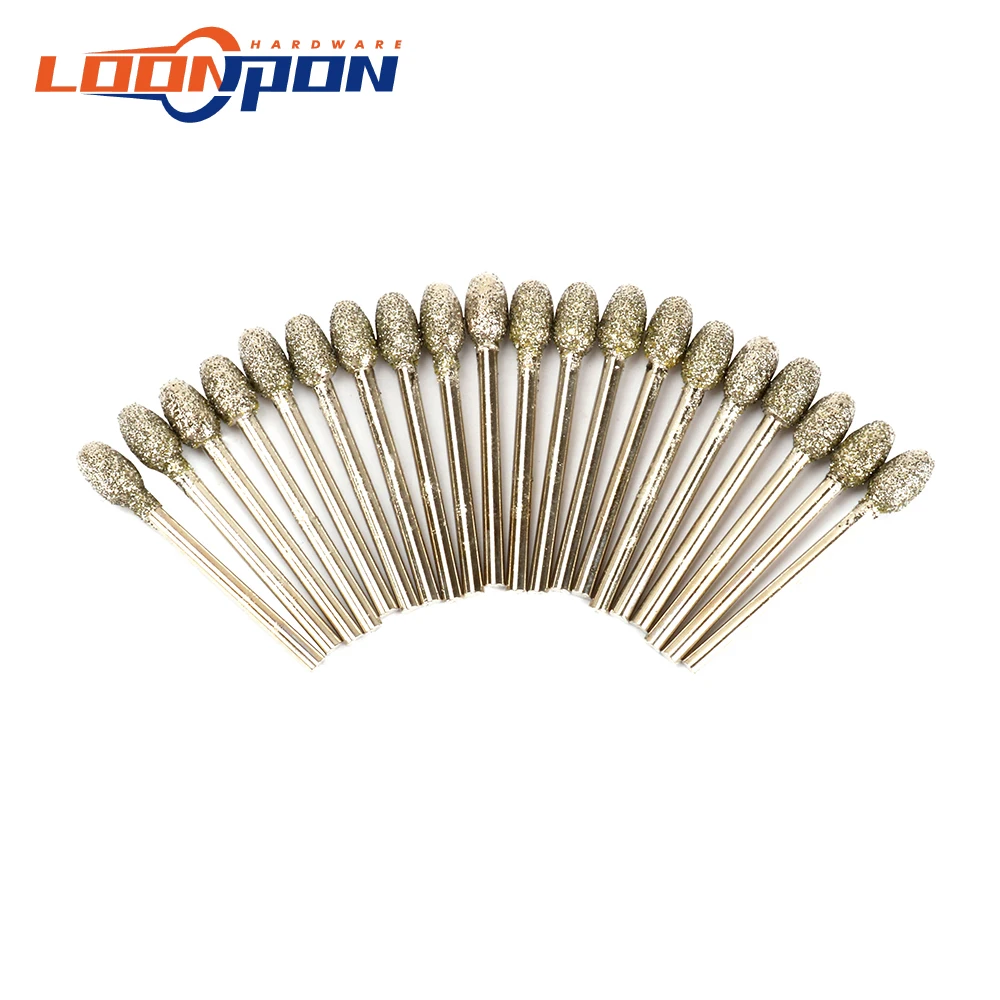 20 шт. 6 мм овальные Алмазные Заусенцы вольфрамовые сверла с покрытием