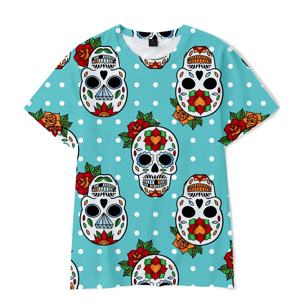 

2021 New Brand Print Human Skeleton T Shirt Volleyball Anime Figure Uniform Adult Kids T-shirt Summer Short Sleeve 3D Casual Tee
