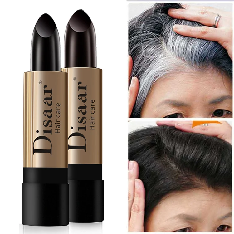 

One-Time Hair dye Instant Gray Root Coverage Hair Color Modify Cream Stick Temporary Cover Up White Hair Colour Dye 10g