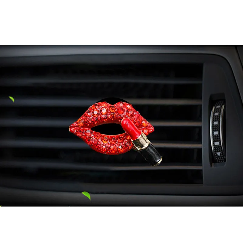 

Car Perfume Clip Creative Diamond Red Lips Car Air Conditioning Air Outlet Aromatherapy Clip Car Interior Accessories Decoration