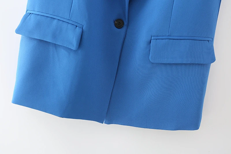 

TMODA1375 2021 Women Solid Color Sleeveless Blazer Vest Jacket Office Ladies Wear Casual Slim Suit Coat Pocket Outwear Outfits