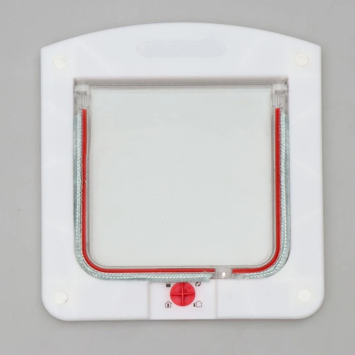 Дверь для животных с 4 режимами блокировки проём 15 х 5 см (общий размер 22 20 см)