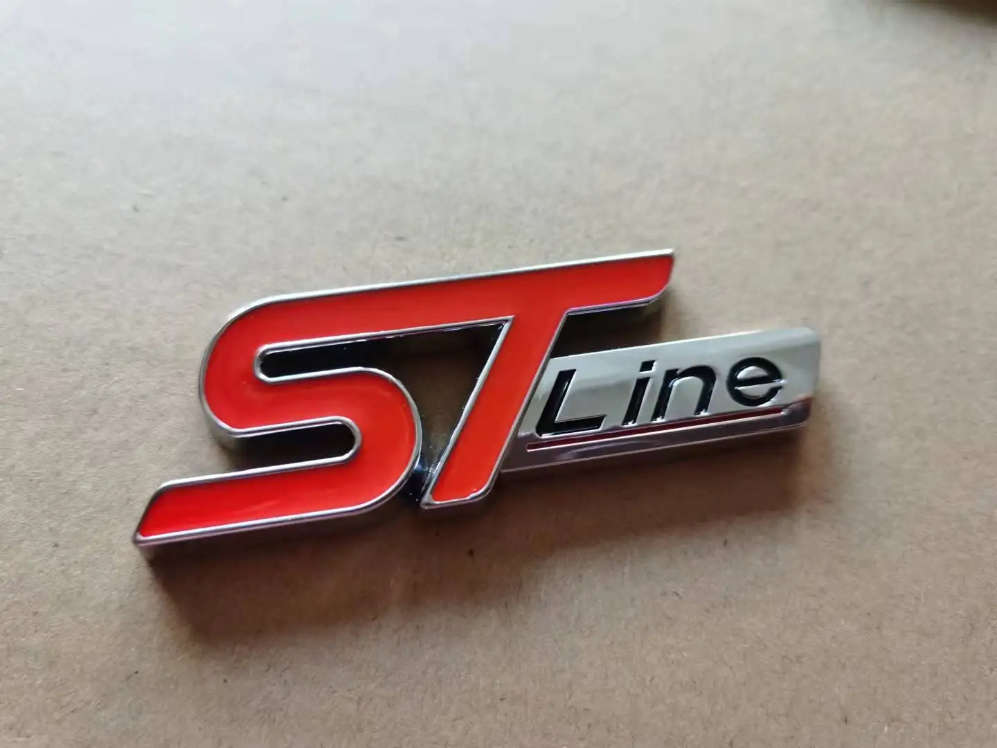 1 металлическая эмблема ST line для задней части автомобиля хромированная наклейка