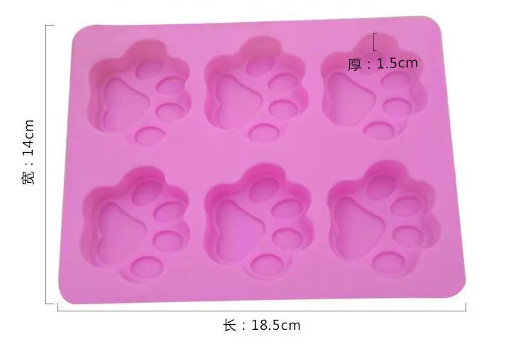 GH Шестые следы щенка силиконовые формы для торта 6 Кошачий коготь ручной работы