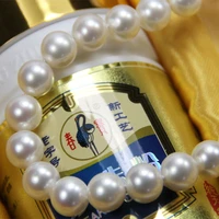 Genuine AAAA really natural 9-10MM freshwater pearl necklace 18INCH glossy send mother female FREE shipping