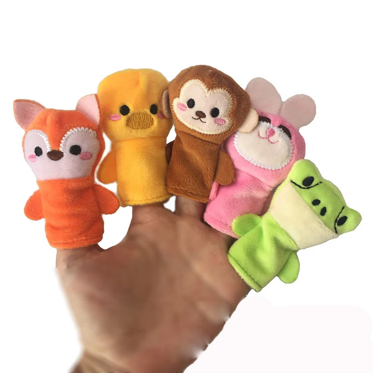 Hand Finger Puppets Animal Family Plush Set Toys Dolls Cartoon Child Baby Talking Story Puppet Toy | Игрушки и хобби