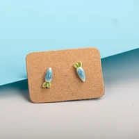 special plant series carrot multicolor ceramic earrings exquisite porcelain accessories wholesale ly225