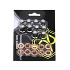 Полированные гайки с круглой головкой, шайбы для Yamaha Banshee YFZ350 1987 - 2006 2005 2004 2003 2002 2001 2000 1999 YFZ 1998 ATV, запчасти