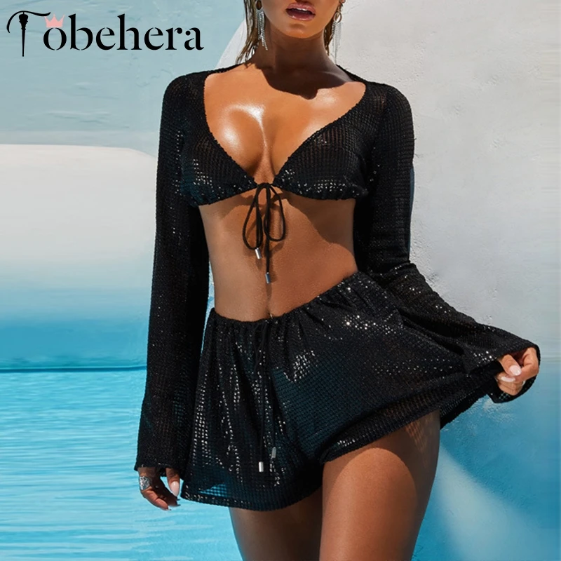Glamaker 2 piece set women short jumpsuit romper Sexy lace up champagne playsuit Female summer autumn long sleeve 2019 |