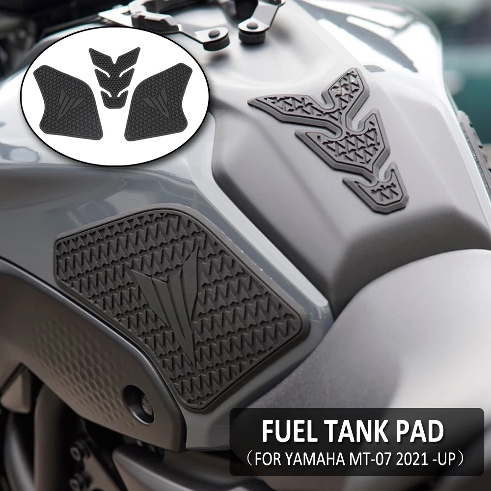 MT-07 2021 motocicleta antideslizante lado combustible Protector para almohadilla de depósito pegatinas etiqueta de la adherencia almohadillas para Yamaha MT 07 MT07