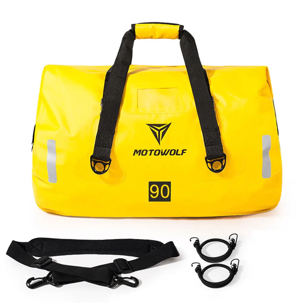 

Portable Bag 66L Motorcycles Travel Bag Motorcycles Bag For Back Seat High Capacity Easy To Clean Back Seat Quick Release 40L