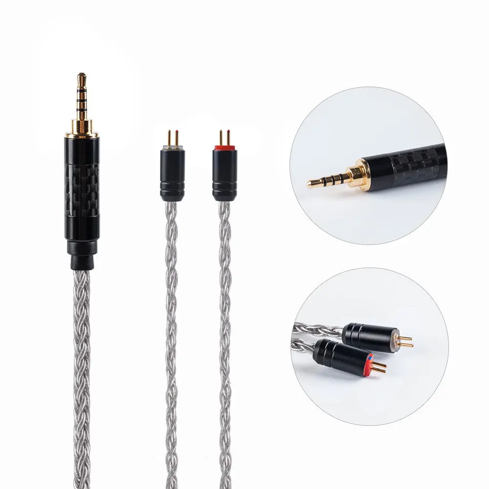 AK Hifihear 16 Core посеребренный кабель 2,5/3,5/4,4 мм Баланс зарядный кабель с MMCX/2pin разъем для TRNX6 ZSX ZS10 PRO AS10 C12/C10