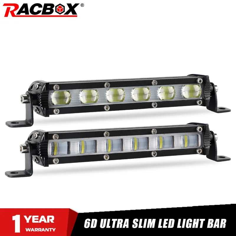 

Ultra Slim 7 Inch 6D Lens Led Work Bar Light 4x4 Offroad For Jeep ATV SUV 4WD Motorcycle Flood Spot Beams Driving Lights 12V 24V