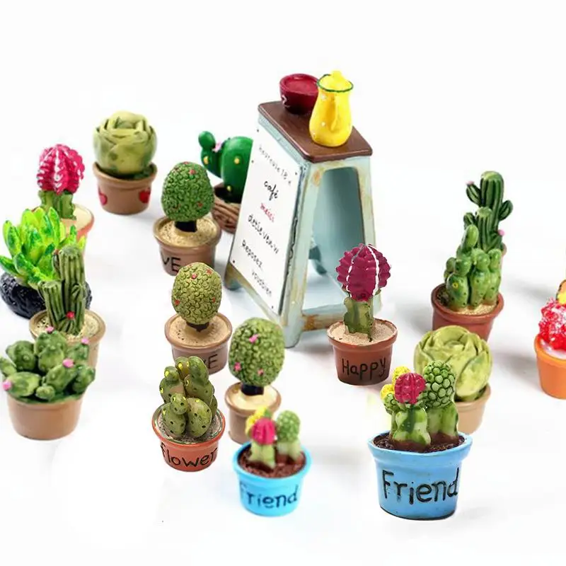 

1/12 Dollhouse Miniature Accessories Mini Succulent Bonsai Potted Plant Model Mini Bonsai Home Decor Craft