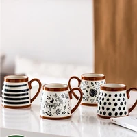 mug large capacity ceramic cup household coffee cup nordic high grade cup female summer ceramic