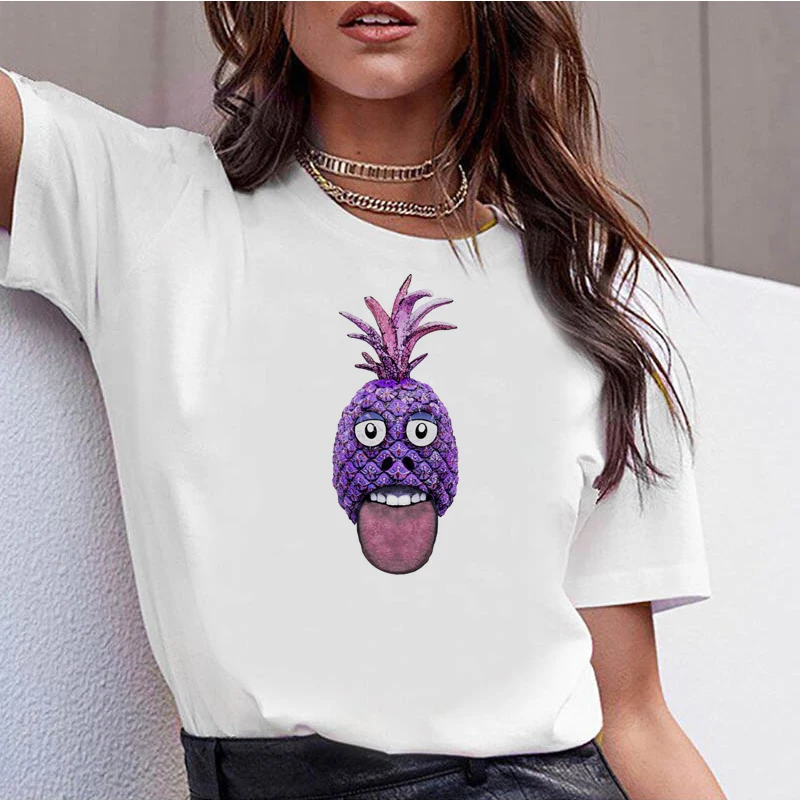 252836 _ футболка Повседневная с круглым вырезом и короткими рукавами женская