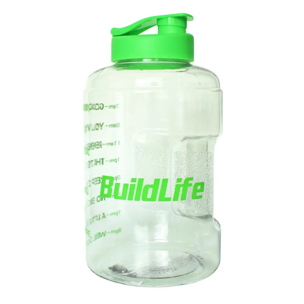 Green Word Buildlife 3.8L с широким горлышком 1 галлон бутылка для питьевой воды BPA бесплатно обучение большой емкости чайник для наружного кемпинга чайник кружка - Цвет: Green Word