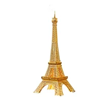 piececool 3d metal puzzle eiffel tower diy jigsaw model building kits gift and toys for adults children
