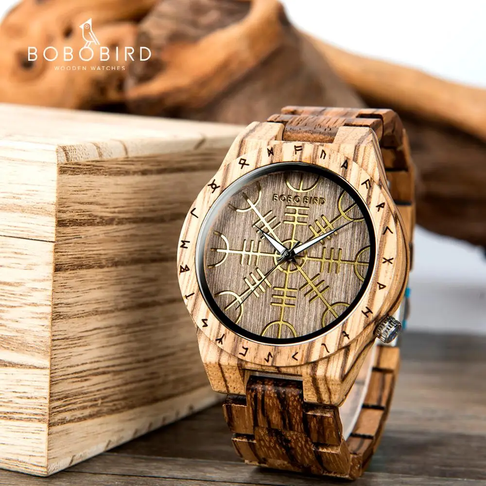 Мужские деревянные часы reloj hombre BOBO BIRD роскошные японские от лучшего бренда