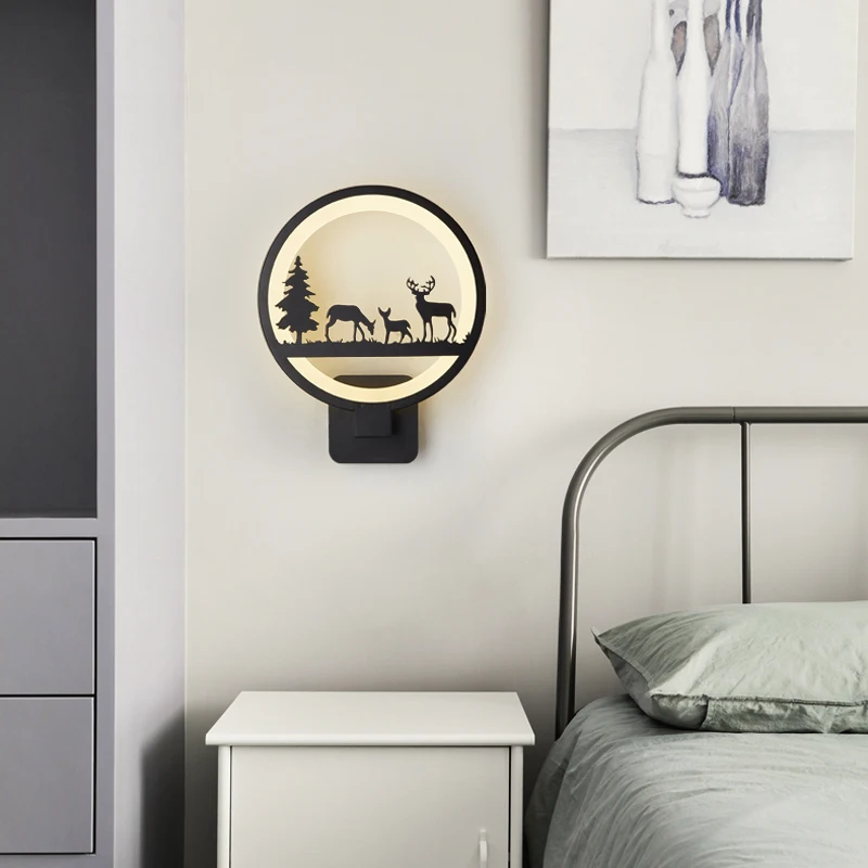 Настенный светильник светодиодный черный акриловый 12 Вт|led wall light|wall lightled sconce |