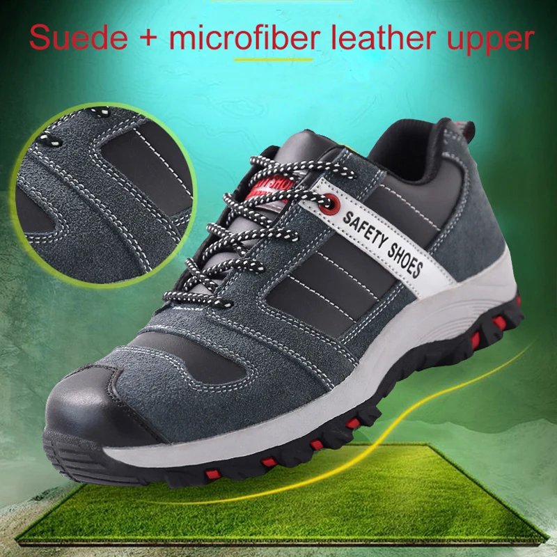 

Work Safety Shoes Men's Steel Toe Casual Breathable Outdoors Comfortable Sneakers Puncture Proof Boots Industrial Shoes for Men