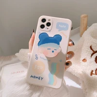 cute cartoon boy letter korean phone case for iphone 12 11 pro max xr x xs max 7 8 puls se 2020 cases soft silicone cover