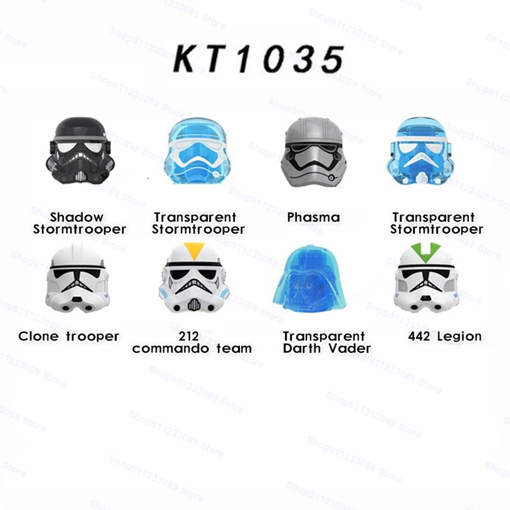 8 шт./компл. в форме головы солдата клона из Phasma штурмовиков собрать