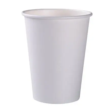 

100pcs/pack White Paper Cups With Lid Disposable Coffee Cup Milk Tea Cup Household Office Drinking Accessories Party Supplies