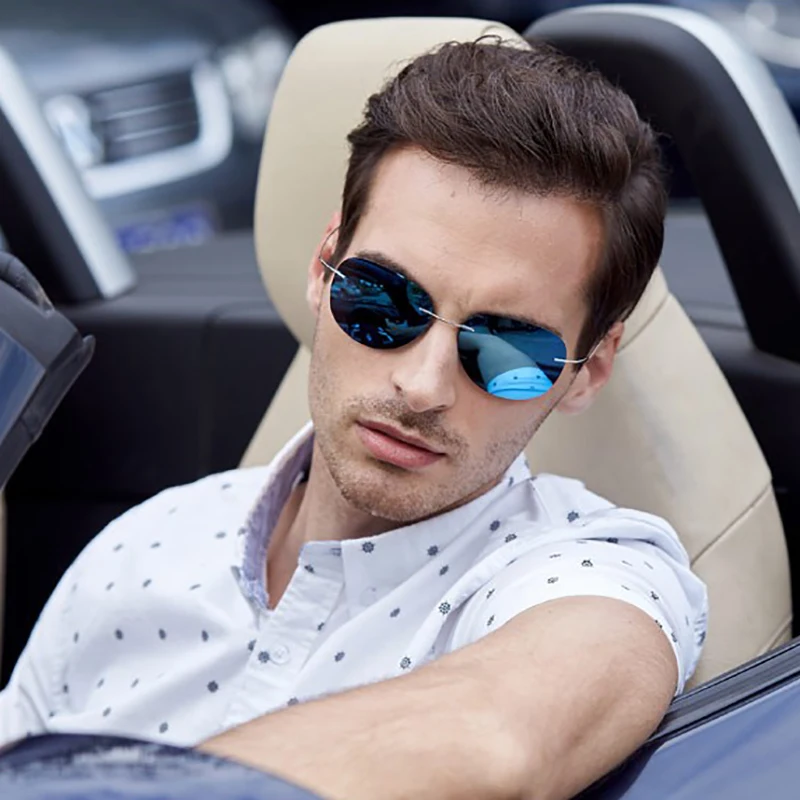 HBK 2019 ультралегкие очки поляризационные из чистого титана без оправы пилотные