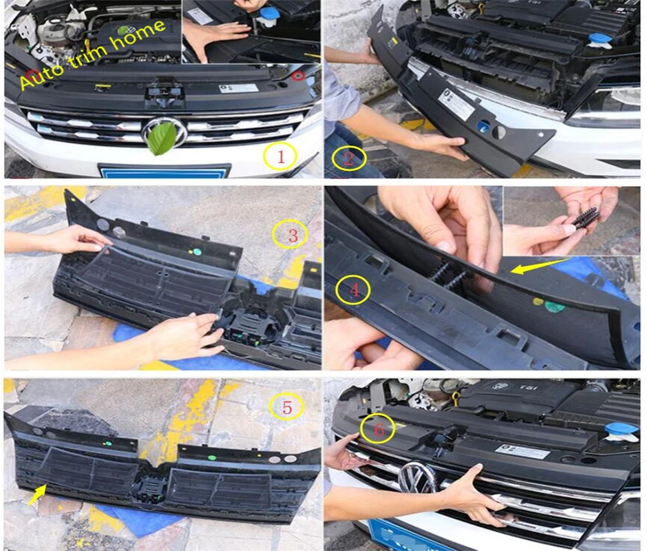 Аксессуары Lapetus подходит для Volkswagen VW Tiguan- Передняя сетка для скрининга насекомых передняя решетка защитная сетка накладка
