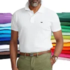Рубашка-поло мужская с коротким рукавом и отложным воротником, из 100% хлопка