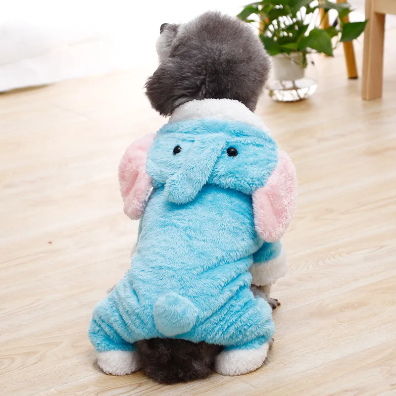 Зимняя теплая одежда для домашних животных мягкое плюшевое пальто собаки