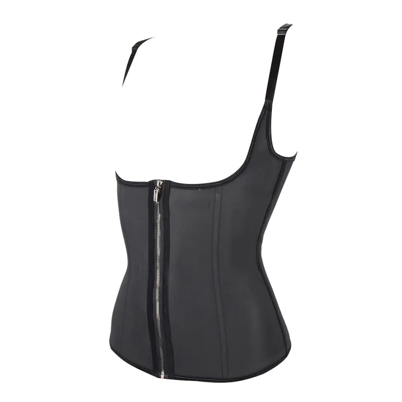 Women Waist Trainer Corset Femme Zipper Vest Body Shaper Cincher Tank Top Slimming Underwear With Strap