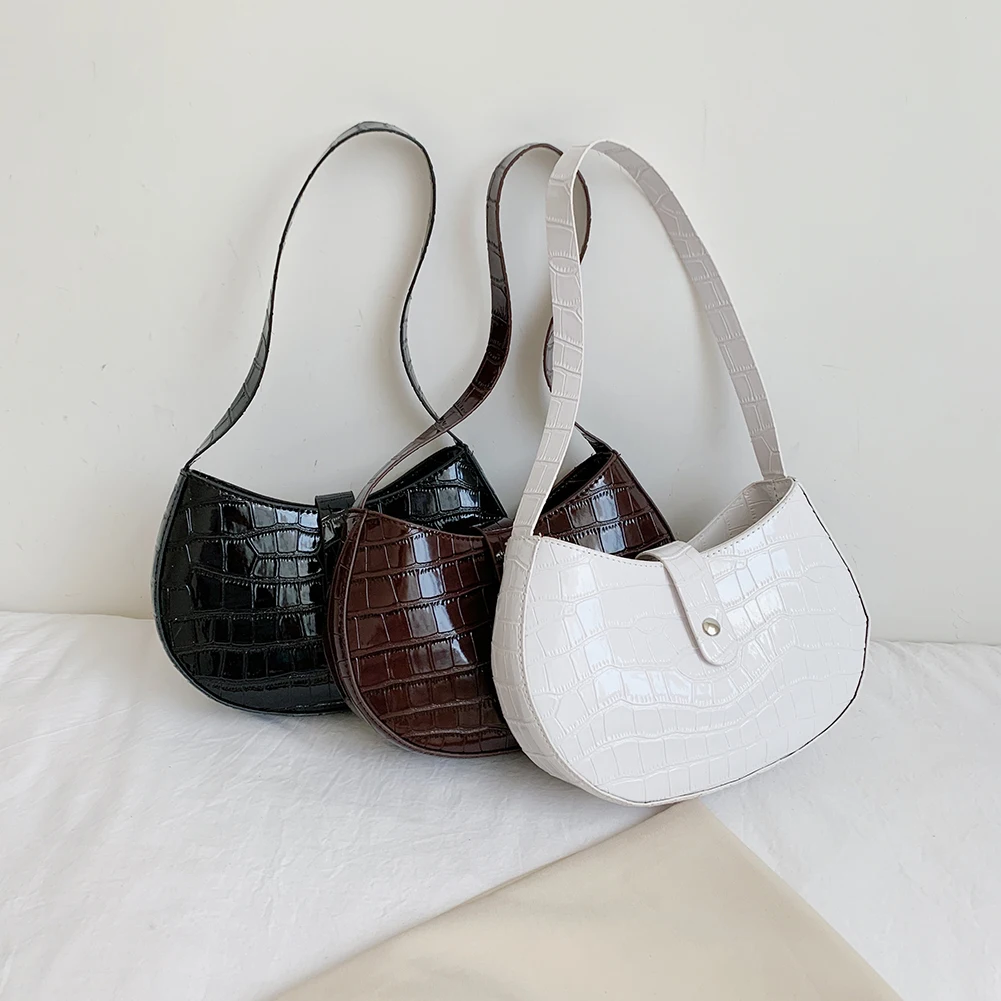 

Изысканные женские сумки для подмышек с каменным узором, Женские однотонные сумочки для подмышек, женские сумки через плечо из искусственн...