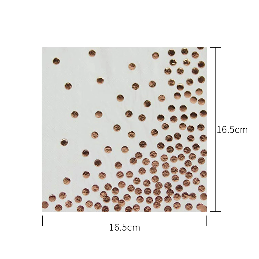 Одноразовая скатерть из розового золота бумажная салфетка в горошек покрытие