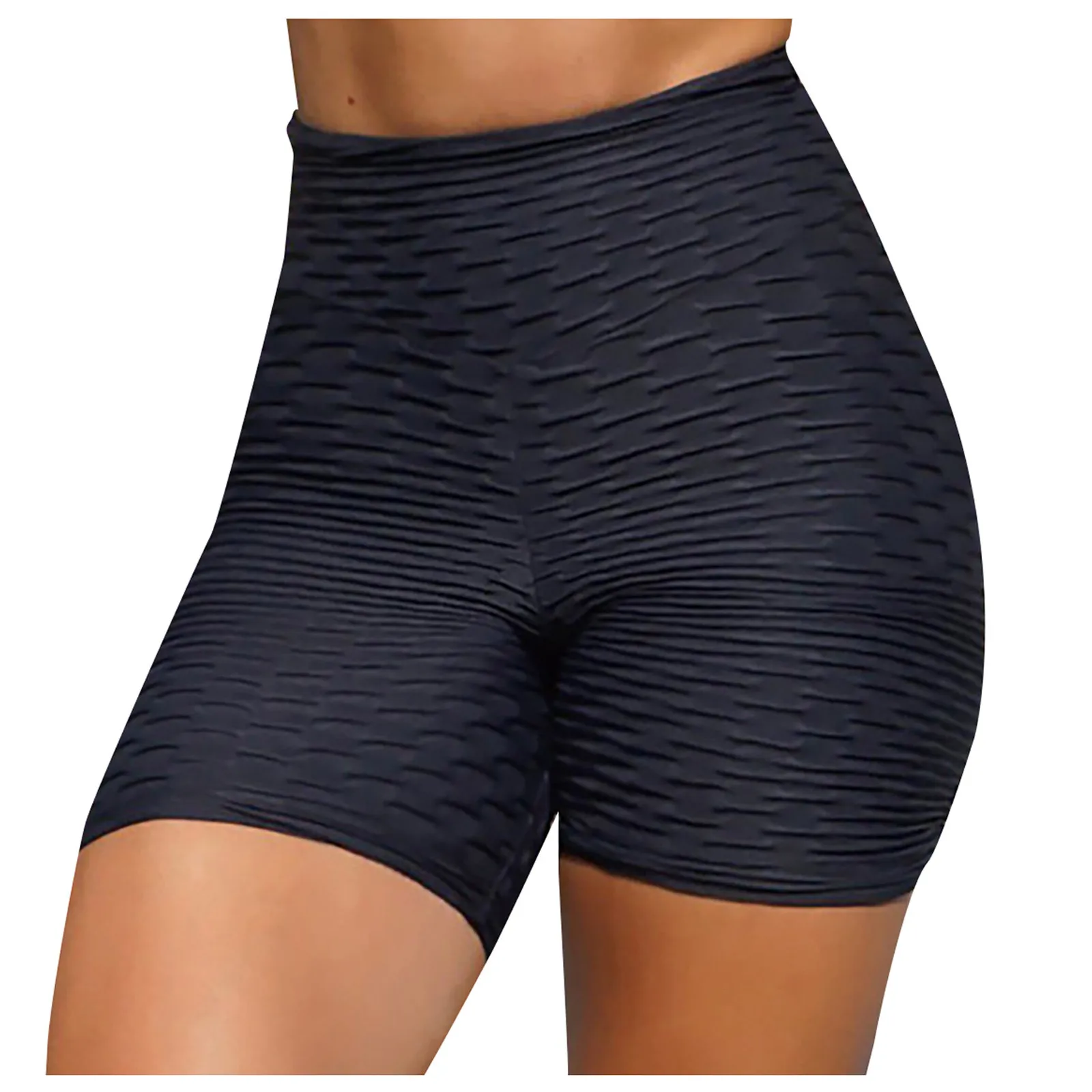 

Slim Solid Shaper sport women shorts Pocket High-waist Hip Stretch biker short Running Fitness Athletic Casual Skinny Short#G