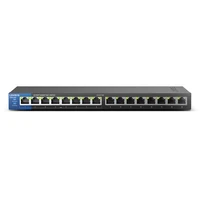 linksys lgs116p 16 port business desktop gigabit poe switch wired connection speed up to 1000 mbps 16 gigabit ethernet