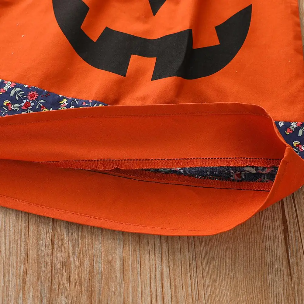 Малыша Одежда для детей малышей девочек без рукавов комплект одежды на Хэллоуин