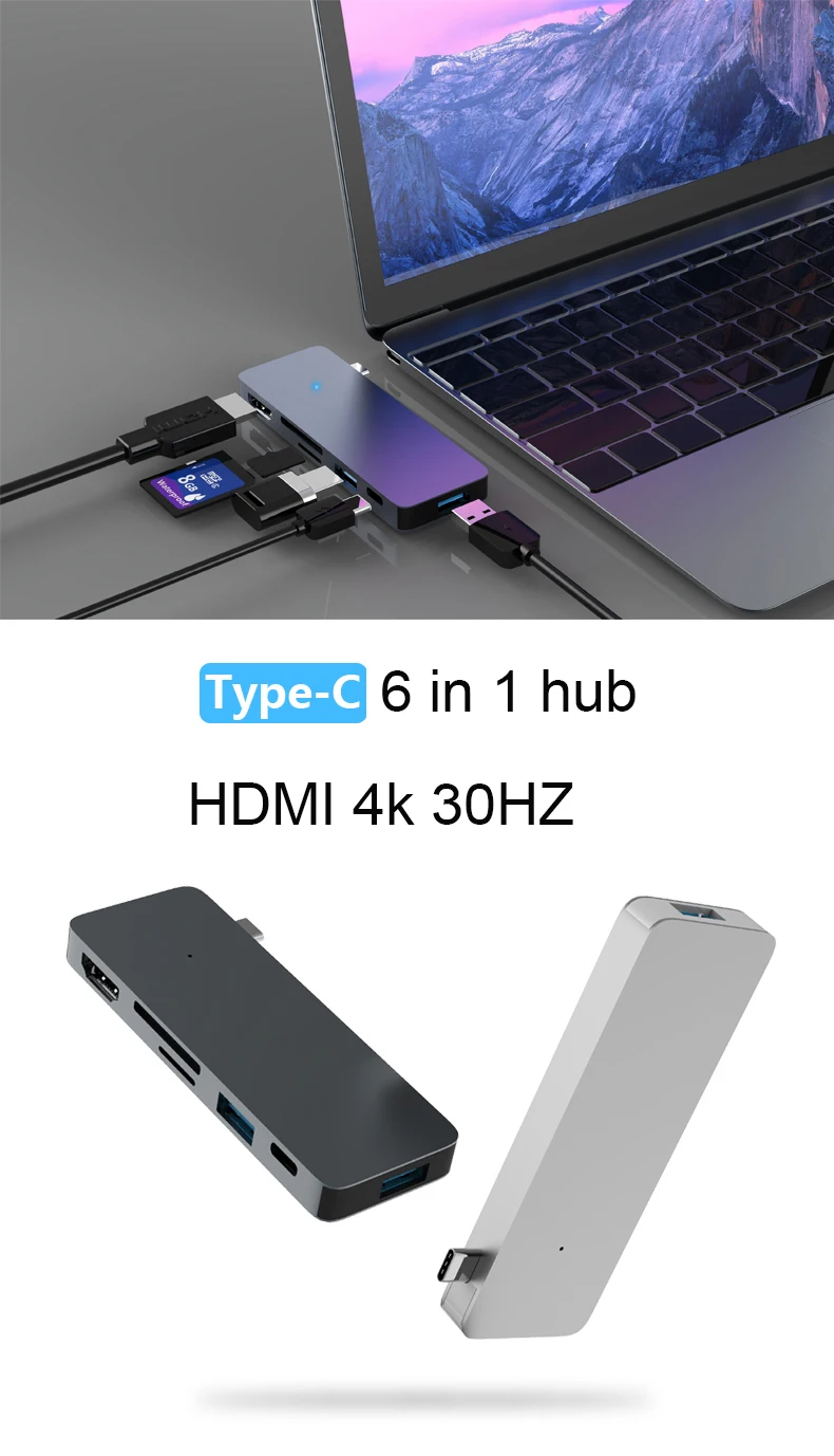 usb c разветвитель 2 шт./лот HDMI док станция 3 * 0 sd карта micor displaylink|Док-станции для