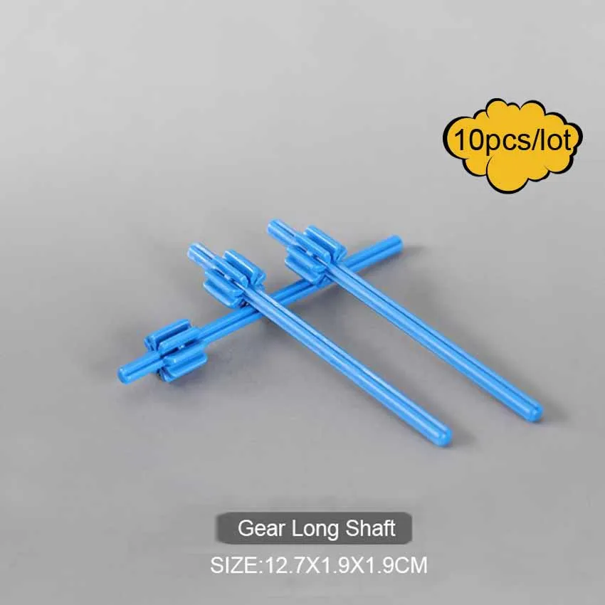 

10pcs/lot Big Bricks Gear Long Shaft Building Blocks DIY Creative STEAM Children Indoor Toy Blocks Parts Children Toys
