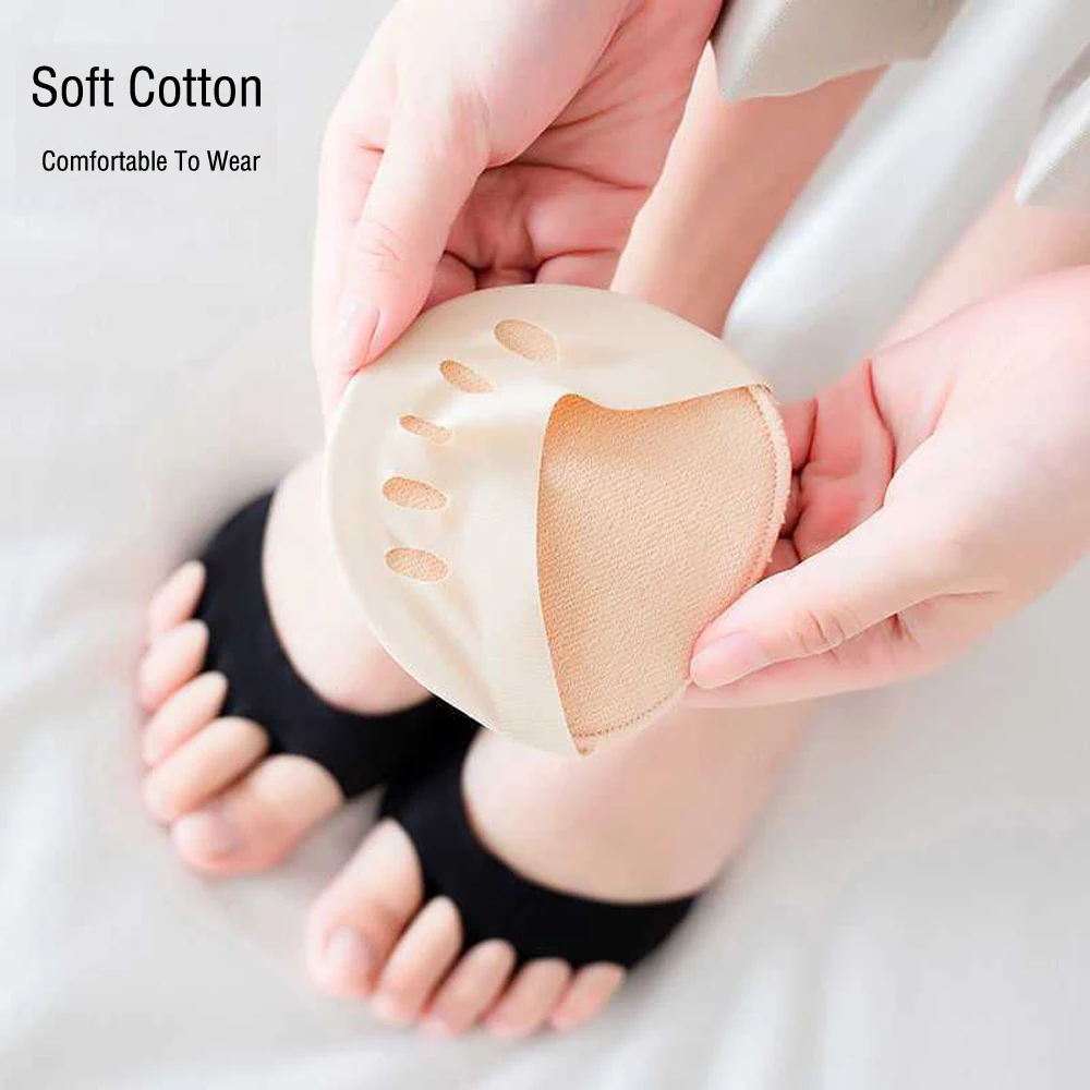 Forefoot Pads for Women High Heels Shoes Anti-slip Insert Foot Ball of Cushions Forefoot Socks Heel Liner Protector Dropshipping